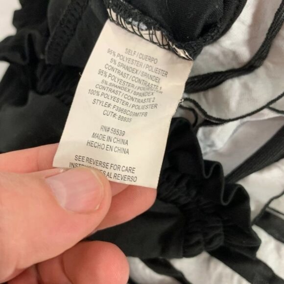 Speechless Girls Black & White Striped Dress With Ruffle Details Size 5 - Picture 5 of 6